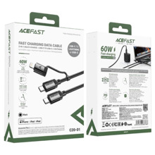 Kaabel Acefast C20-01 USB-C to Lightning 60W 1,2 m, must