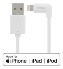 Kaabel Deltaco IPLH-166 USB-A - Lightning, 1 m, valge