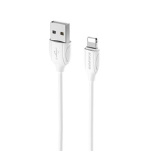 Kaabel Borofone BX19 Benefit, USB-Lightning 1 m, valge
