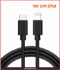 Kaabel Alburnus Lightning/USB Type-C 100 cm, must, 27 W