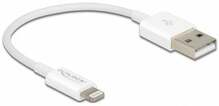 Kaabel Delock 83001 USB-A to Lightning 15 cm, valge