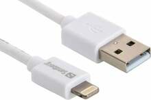 Kaabel Sandberg 340-75 USB – Lightning MFI 1 m, valge