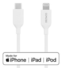 Kaabel DELTACO IPLH-452 USB-C – Lightning 2 m, valge