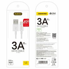 Kaabel Dudao L1L, USB - Lightning 3A 1 m, valge