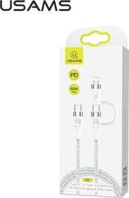 Kaabel USAMS SJ403USB02 U31 USB-C to Lightning 60W 1,2 m, valge
