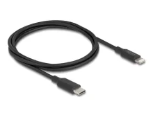 USB Type-C – Lightning kaabel DeLock MFi, 1 m, must