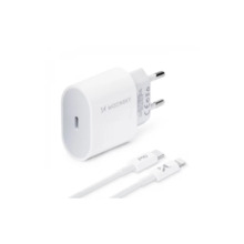 Laadija Wozinsky WWC-03-L, PD 20W koos Type-C / Lightning kaabliga 1 m, valge