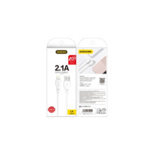 Kaabel Dudao L4L, USB - Lightning 2.1A, 2 m, valge