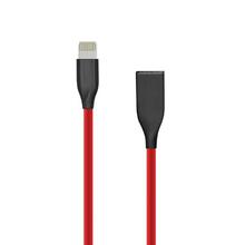 Silikoonkaabel USB- Lightning Extra Digital, 1 m, punane