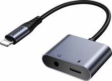 Adapter Joyroom SY-L01 Lightning to Lightning / 3,5 mm mini jack, must