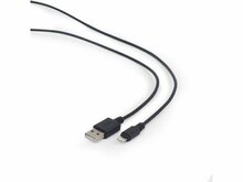 Kaabel Gembird CC-USB2-AMLM-1M Lightning – USB 2.0, 1 m, must