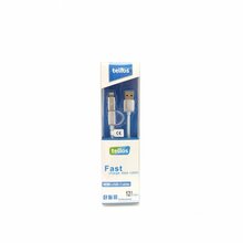 USB kaabel Tellos TPE 2in1 microUSB-Lightning, 1,2 m, hõbe