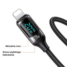 Kaabel USAMS SJ545USB02 USB-C 	o Lightning 1,2 m, valge