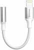 Adapter Swissten Textile Lightning - 3,5 mm jack, 15 cm, valge