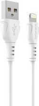 Kaabel Borofone BX51 Triumph USB-Lightning 1 m, valge