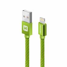 Kaabel Swissten Textile Fast Charge MD818ZM/A Lightning 1,2 m, roheline