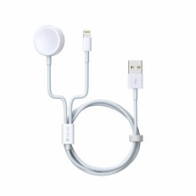 Kaabel Devia Smart 2in1 V2 USB - Lightning, 1 m, valge