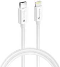 USB kaabel Forcell F-Energy C901 Type C to Lightning MFi PD 3A 30W 1 m, valge