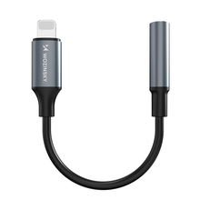 Adapter Wozinsky WALJ-01 Lightning - 3,5 mm mini jack, must