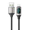 Kaabel USAMS SJ543USB02 U78 Lightning 1,2 m, hõbe/must