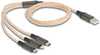 USB kaabel DeLOCK 88158 3 in 1, 1,2 m, läbipaistev
