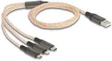 USB kaabel DeLOCK 88158 3 in 1, 1,2 m, läbipaistev