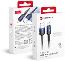 USB kaabel Forcell F-Energy C353 USB A - Lightning 1 m, must
