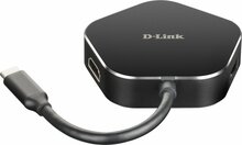 D-Link DUB-M420 4-in-1 USB-C Hub HDMI ja toiteedastusega
