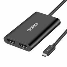 Adapter Choetech HUB-D03 USB-C Thunderbolt 3 - 2x DisplayPort 4K, must