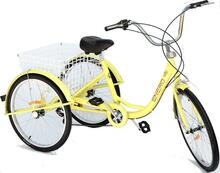 Taastusravi jalgratas Enero Rower 24, 6-käiguline, kollane