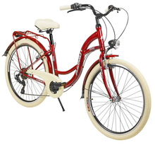 Linnaratas Azimut Vintage TX-7, 26, punane/kreem
