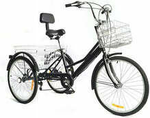 Taastusravi jalgratas Enero Rower 24, must