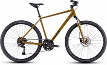 Hübriidjalgratas Cube Nature Pro, 28, XS, must/roheline