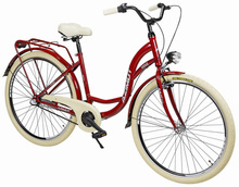 Linnaratas Azimut Vintage 3-speed, 28, 2023, burgund-cream shiny