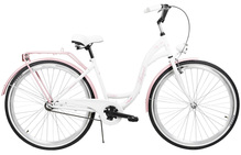 Linnaratas Azimut City Lux 28, valge/roosa