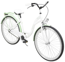 Linnaratas Azimut City Lux 28, valge/münt