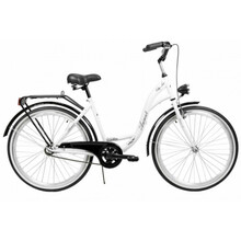 Linnaratas Azimut City Lux 26, valge/must
