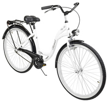 Linnaratas Azimut City Lux 28, valge/must