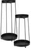 Lillealuste komplekt Koopman, metall, must, 46 / 58 cm, 2 tk