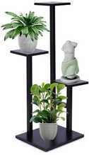 Metallist lillealus Vilde, 4 tasandit, 84 cm, must