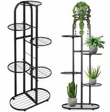 Lillealus Vilde, metallist, 5 tasandit, 69,5 x 23,5 x 84,5 cm, must