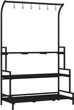 Lillestend Outsunny, 110 x 50 x 170 cm, must, teras, 3 tasandit ja 6 konksu