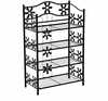 Lilleriiul HOMCOM, 4 taset, metall, 59,5 x 30 x 92 cm, must