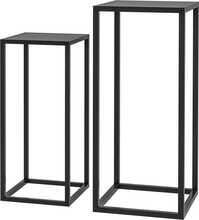 Taimede aluste komplekt Outsunny, metall, skandinaavia disain, must