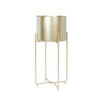 Lillepostament Home4You DEIA GOLD M, 21,5 x 20,5 x 47 cm, kuldne