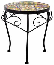 Lillepostament Morocco, D30 x H35 cm, metall, must