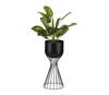 Lillealus Loft, 46 cm, metallist lillepott, must