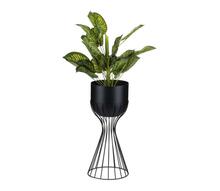 Lillealus Loft, 46 cm, metallist lillepott, must
