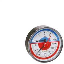 Termomanomeeter ICMA 91259AD06120, 1/2 tolli, 6 Bar, 0-120C, 80 mm