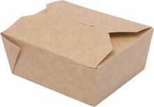 Ühekordne toidukarp ABCPAK Lunch, helepruun, paber, 14 x 10 x 5 cm, 50 tk